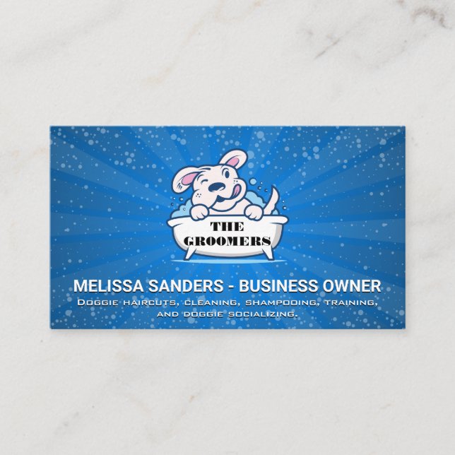 Dog in Bathtub Business Card (Front)