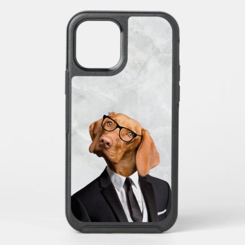 Dog in Black Suit OtterBox Symmetry iPhone 12 Case