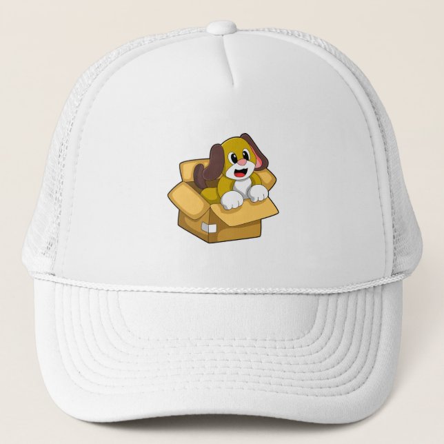 Dog in Box Trucker Hat (Front)