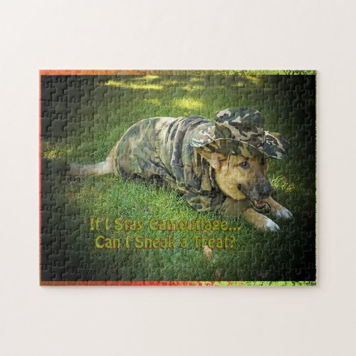 Dog in Camouflage Puzzle