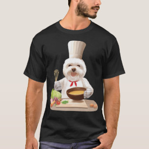 Dog In Chef Hat Cooks bird boys aaa  T-Shirt