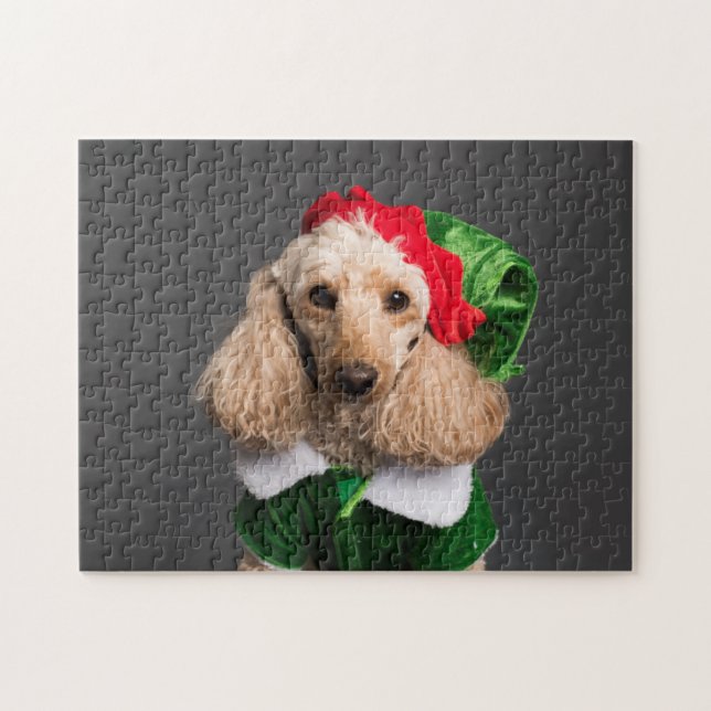Dog in Elf Costume Jigsaw Puzzle (Horizontal)