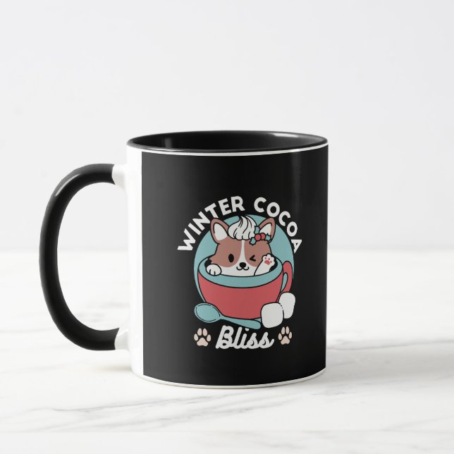 Dog in Festive Mug for Holiday Vibes - Winter Coco (Left)