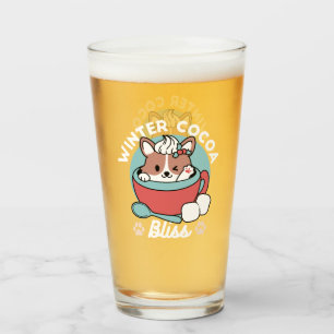 Dog in Festive Mug for Holiday Vibes - Winter Coco Glass