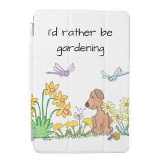 Dog in Flower Garden iPad Mini Cover