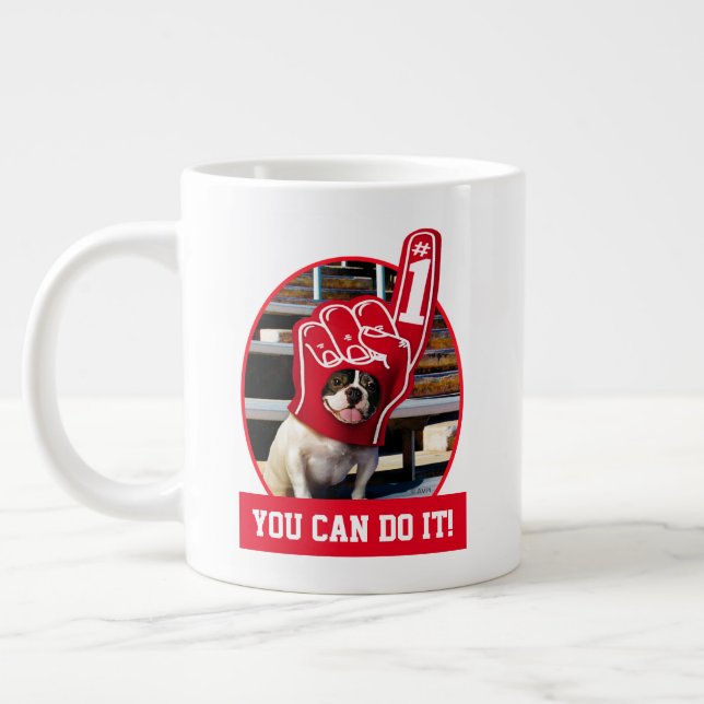 Dog In Foam Hand Giant Coffee Mug (Left)