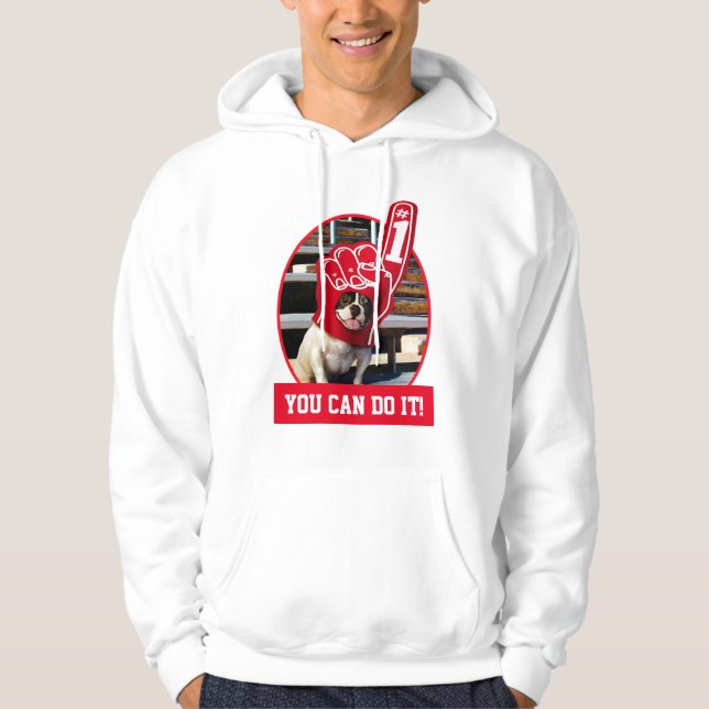 Dog In Foam Hand Hoodie (Front)