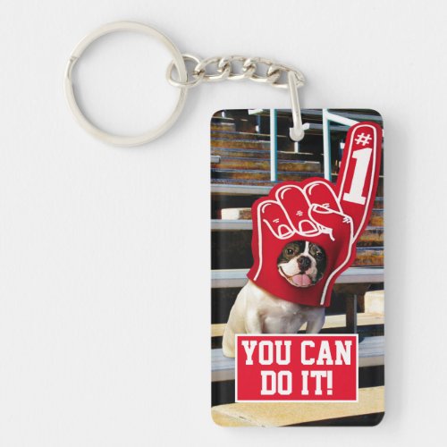 Dog In Foam Hand Keychain