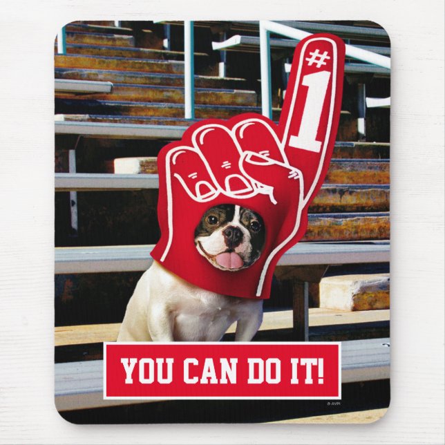 Dog In Foam Hand Mouse Pad (Front)