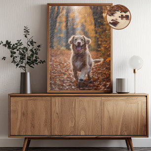 Dog in forest jigsaw puzzle