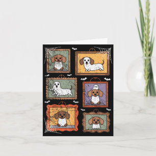 Dog In Ghost Costume Funny Halloween Puppy Lover Card