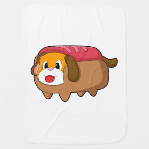Dog in Hotdog Baby Blanket