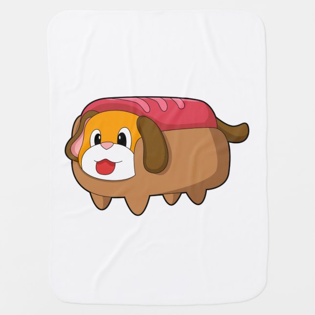 Dog in Hotdog Baby Blanket (Front)
