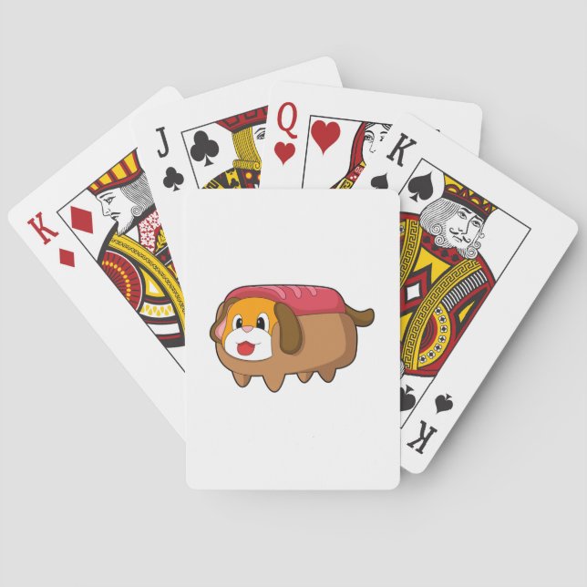 Dog in Hotdog Poker Cards (Back)