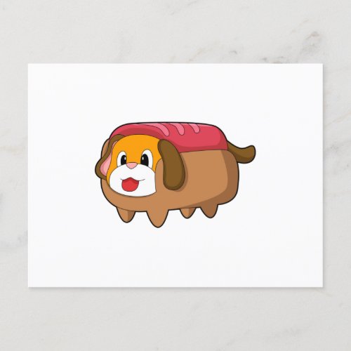 Dog in Hotdog Postcard