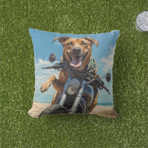 Dog in Liberty Outdoor Pillow