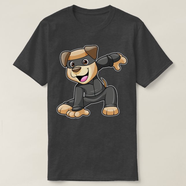 Dog in Ninja Costume T-Shirt (Design Front)