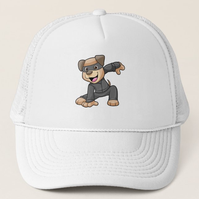 Dog in Ninja Costume Trucker Hat (Front)