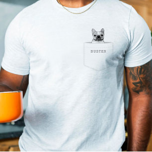 Dog In Pocket   Custom Pet Photo and Name T-Shirt