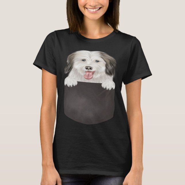 Dog In Pocket  Dog  Coton de Tulear T-Shirt (Front)