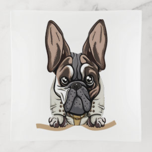 Dog in Pocket Funny Puppy for Dog Lovers Bulldog Trinket Tray