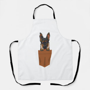 Dog in Pocket Funny Puppy for Dog Lovers Rottweile Apron
