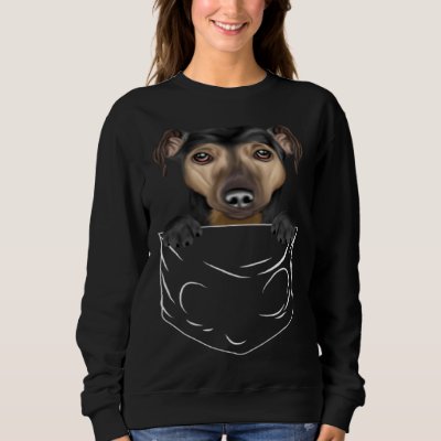 Dog In Pocket Manchester Terrier  Dog Sweatshirt