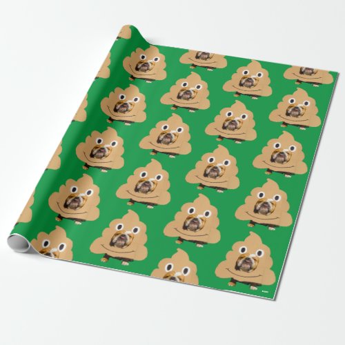 Dog in Poop Emoji Costume Wrapping Paper
