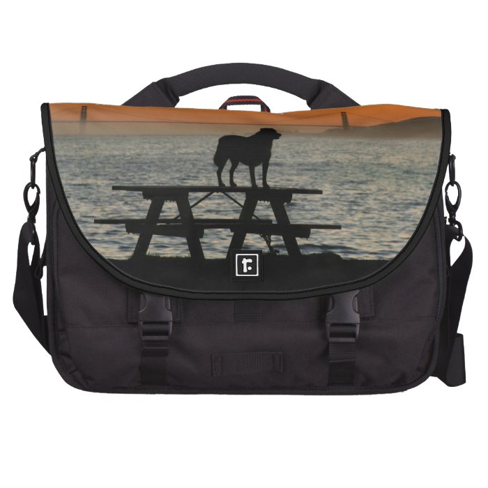 Dog in San Francisco Sunset Laptop Computer Bag