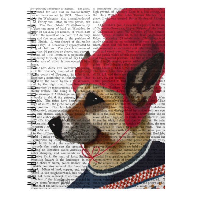Dog in Ski Sweater 2 Notebook (Front)