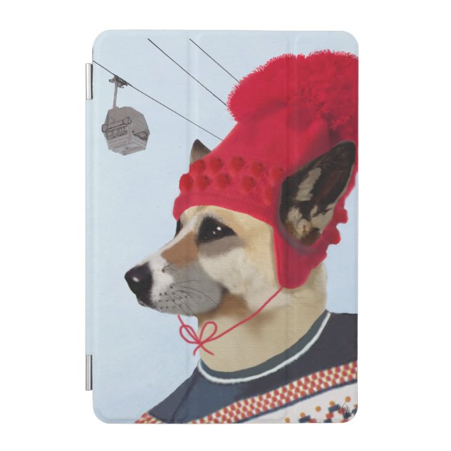 Dog in Ski Sweater iPad Mini Cover (Front)