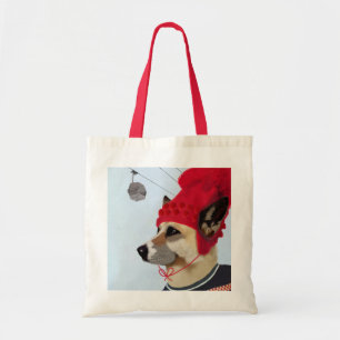 Dog in Ski Sweater Tote Bag