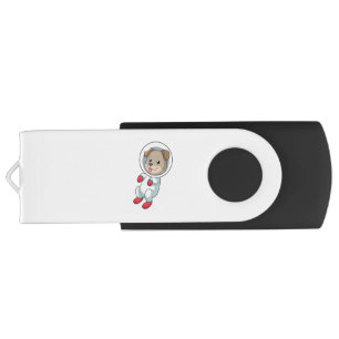 Dog in Space in Suit Flash Drive