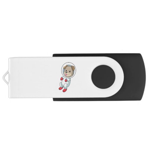 Dog in Space in Suit Flash Drive