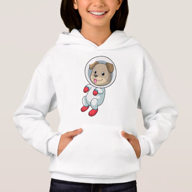 Dog in Space in Suit Hoodie (Front)