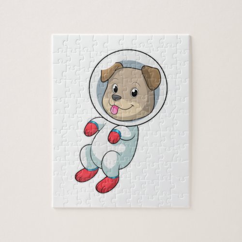 Dog in Space in Suit Jigsaw Puzzle