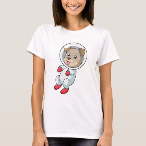 Dog in Space in Suit T_Shirt