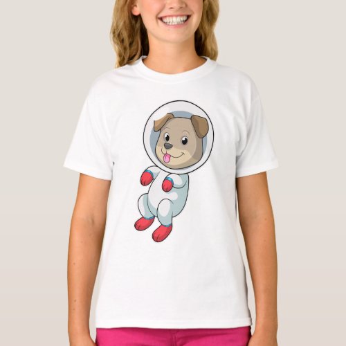 Dog in Space in Suit T_Shirt