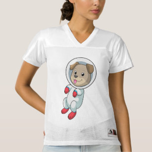 Dog in Space in Suit Women's Football Jersey