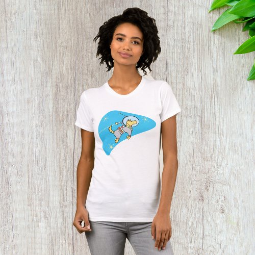 Dog In Space Womens T_Shirt