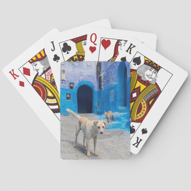 Dog in the Blue City Poker Cards (Back)