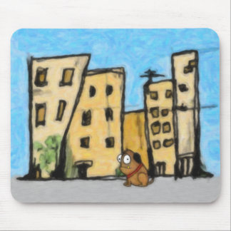Dog in the City Mouse Pad