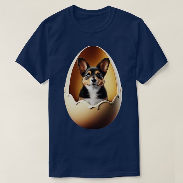 Dog in the egg 286 T-Shirt (Design Front)