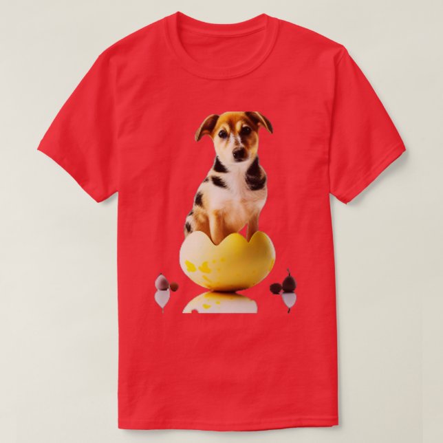 Dog In The Egg 287 T-Shirt (Design Front)