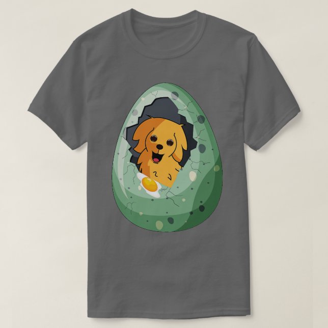 Dog in the egg funny stickers design trendy sticke T-Shirt (Design Front)