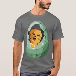 Dog in the egg funny stickers design trendy sticke T-Shirt