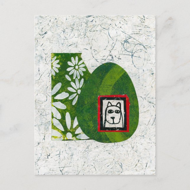 Dog In The Garden Postcard (Front)