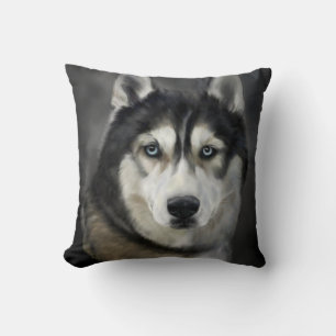 Dog In The Snow Throw Pillow