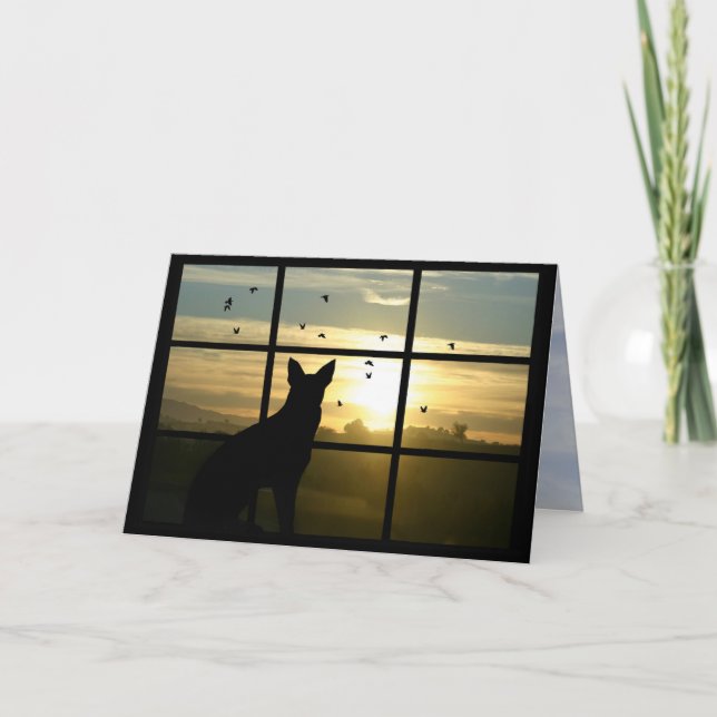 Dog in the Window Dog Sympathy Card (Front)