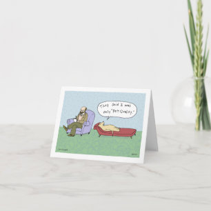 Dog in Therapy Cartoon Dog Show Humor Birthday Card